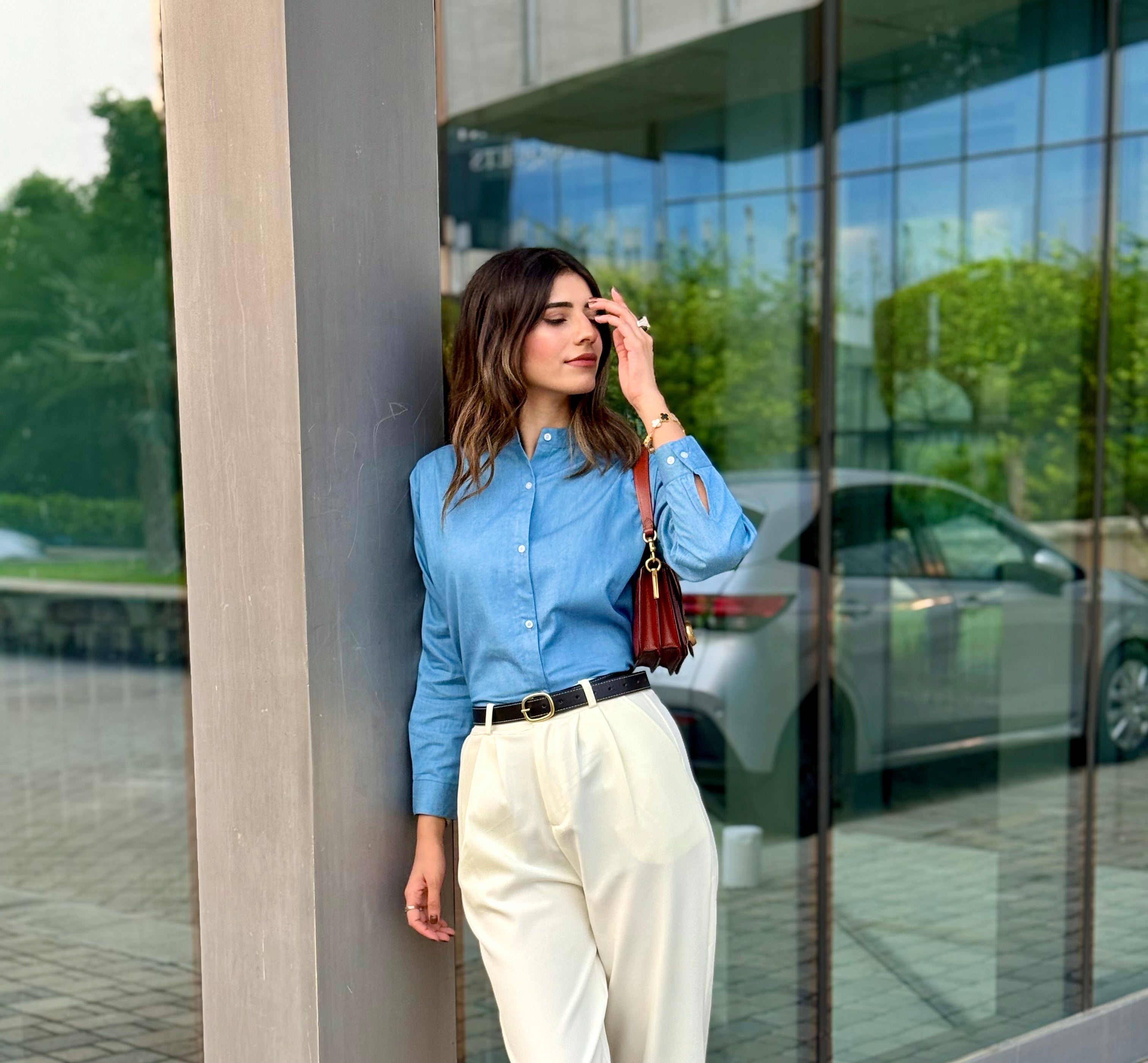Classic Denim Button Down Top