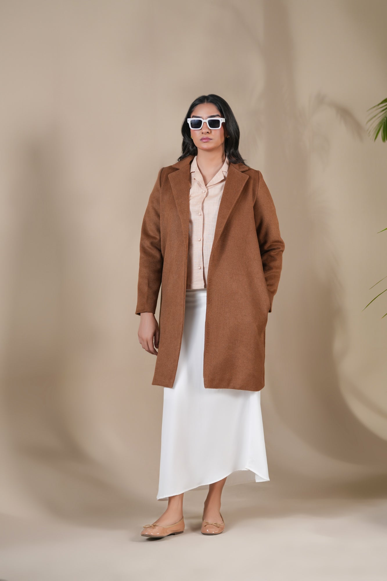 Camel Long Wool Coat