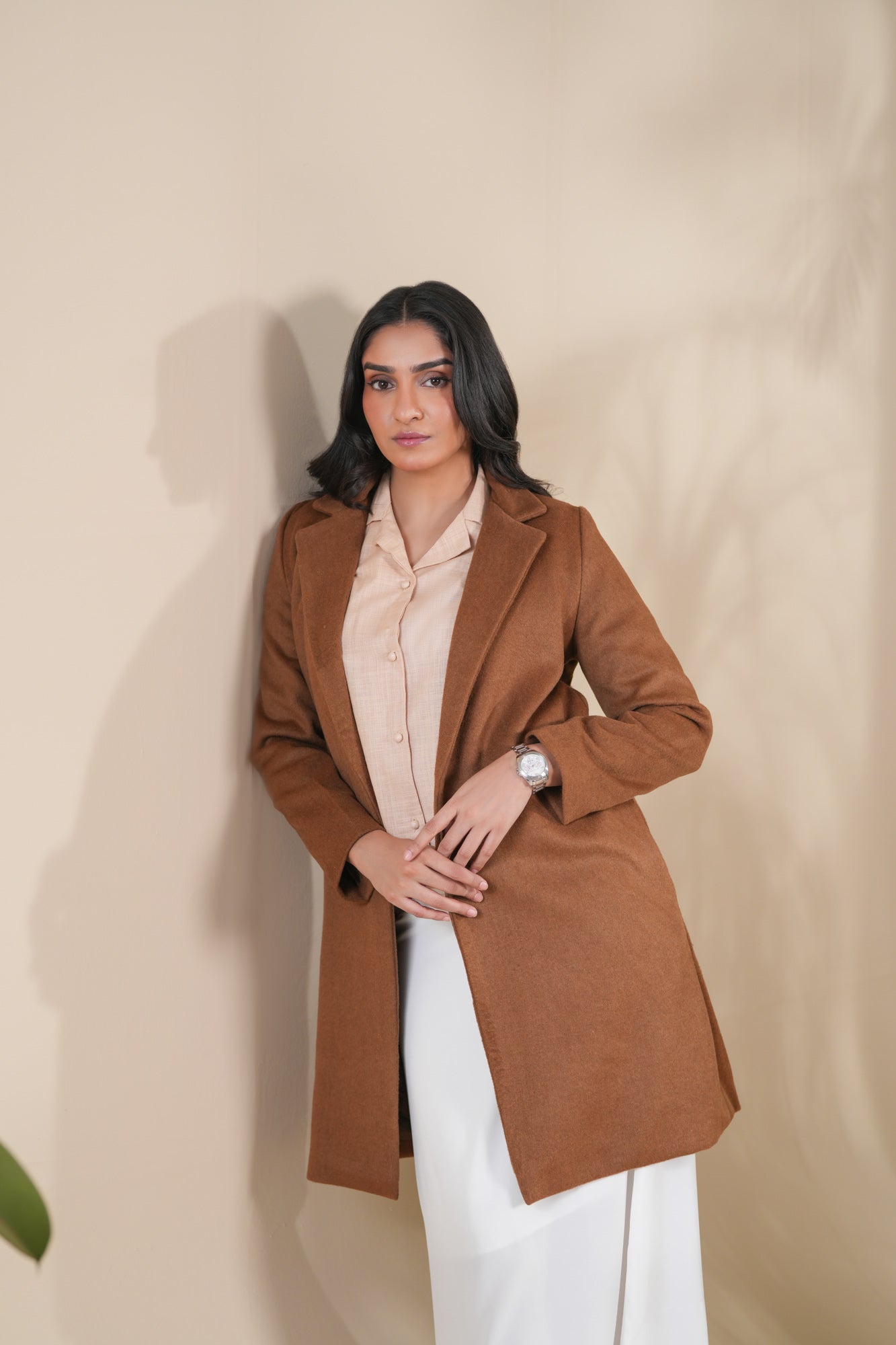 Camel Long Wool Coat