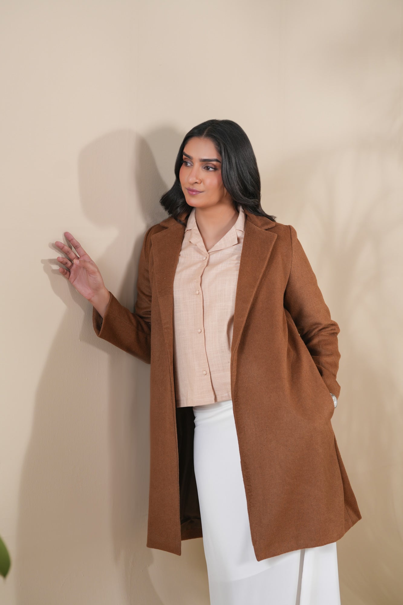 Camel Long Wool Coat