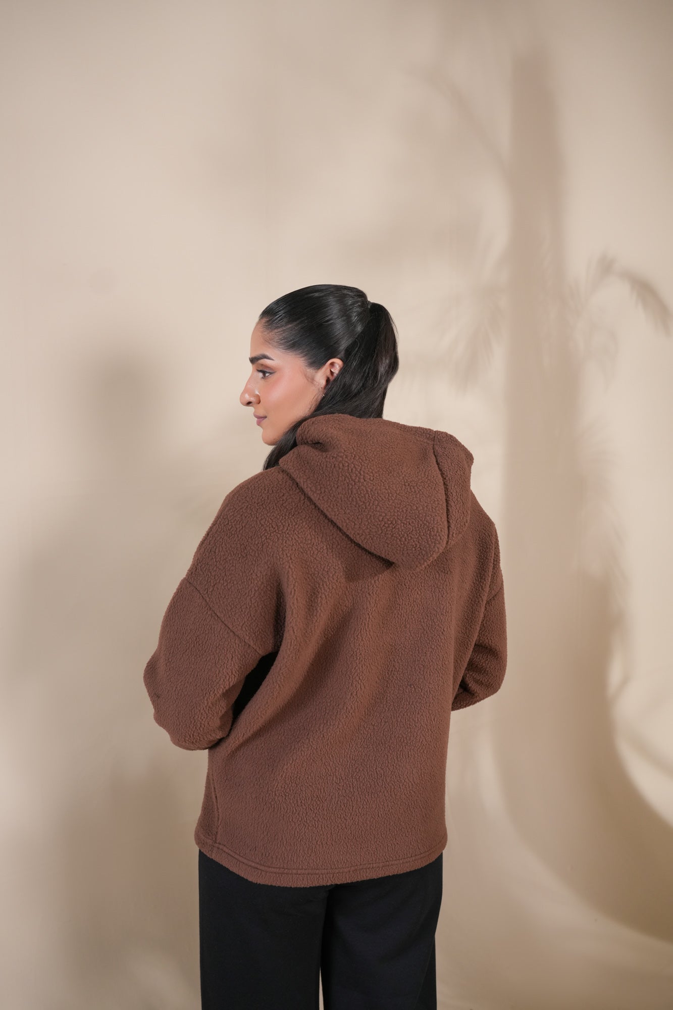 Brown Sherpa Hoodie