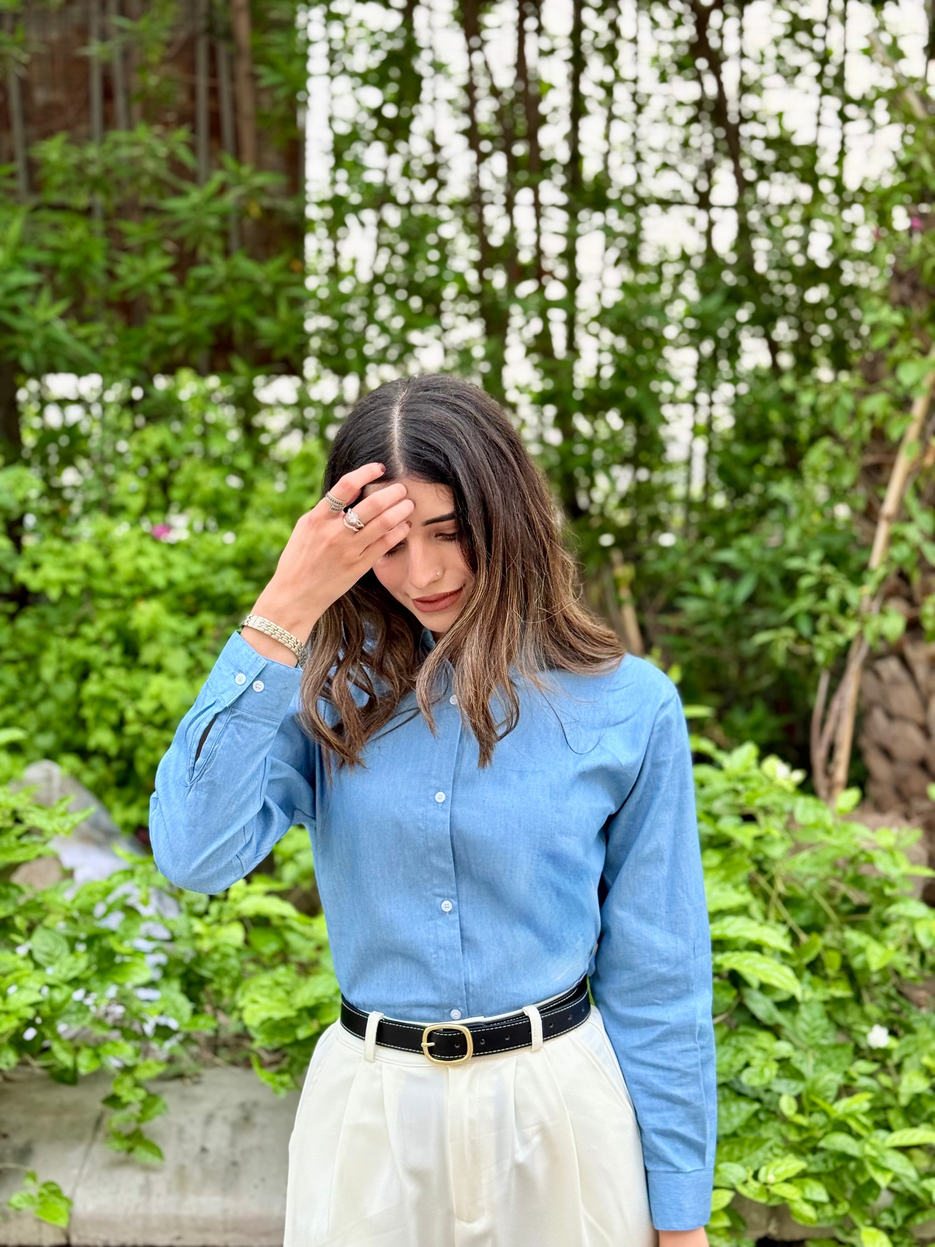 Classic Denim Button Down Top