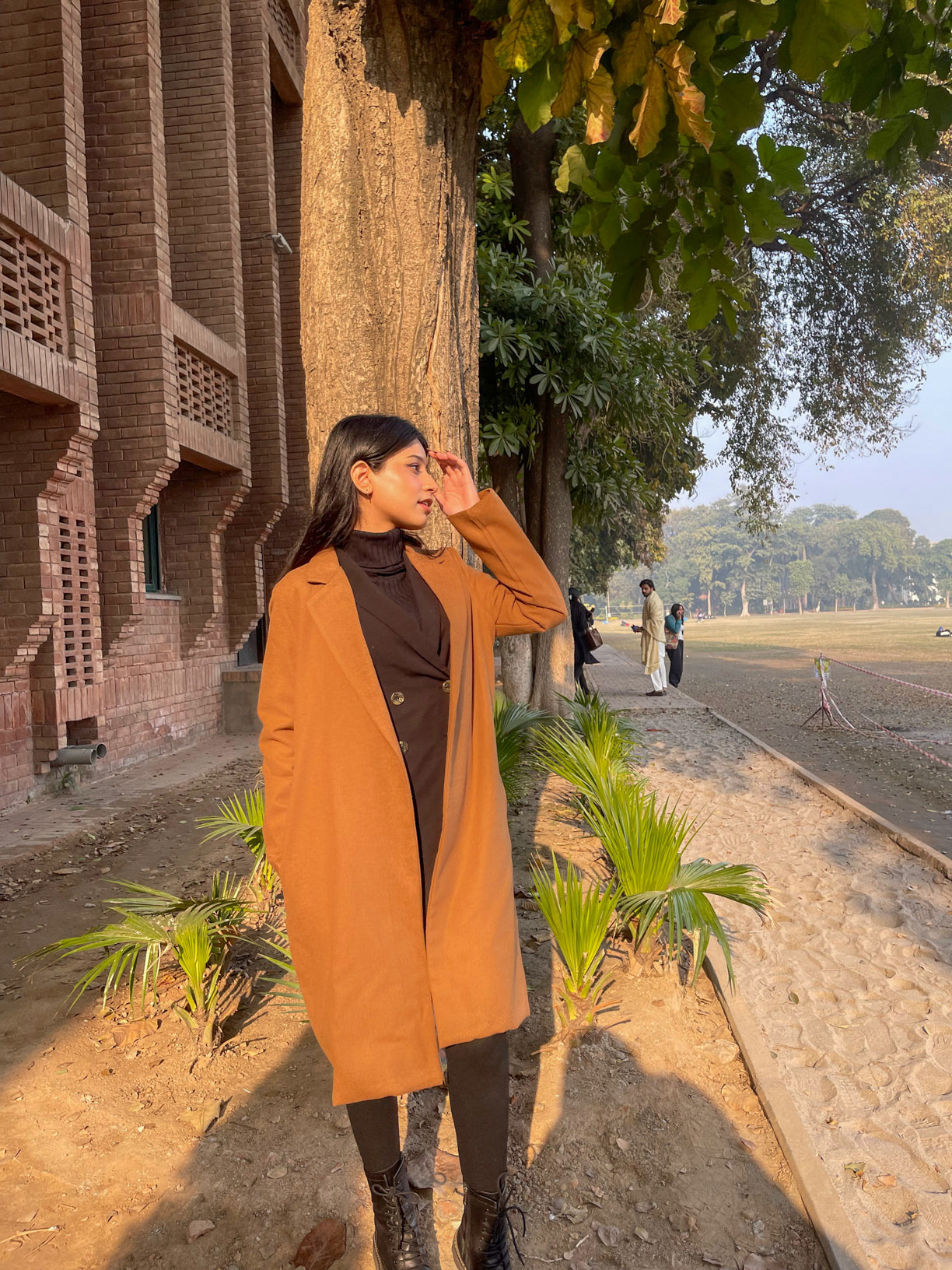 Camel Long Wool Coat