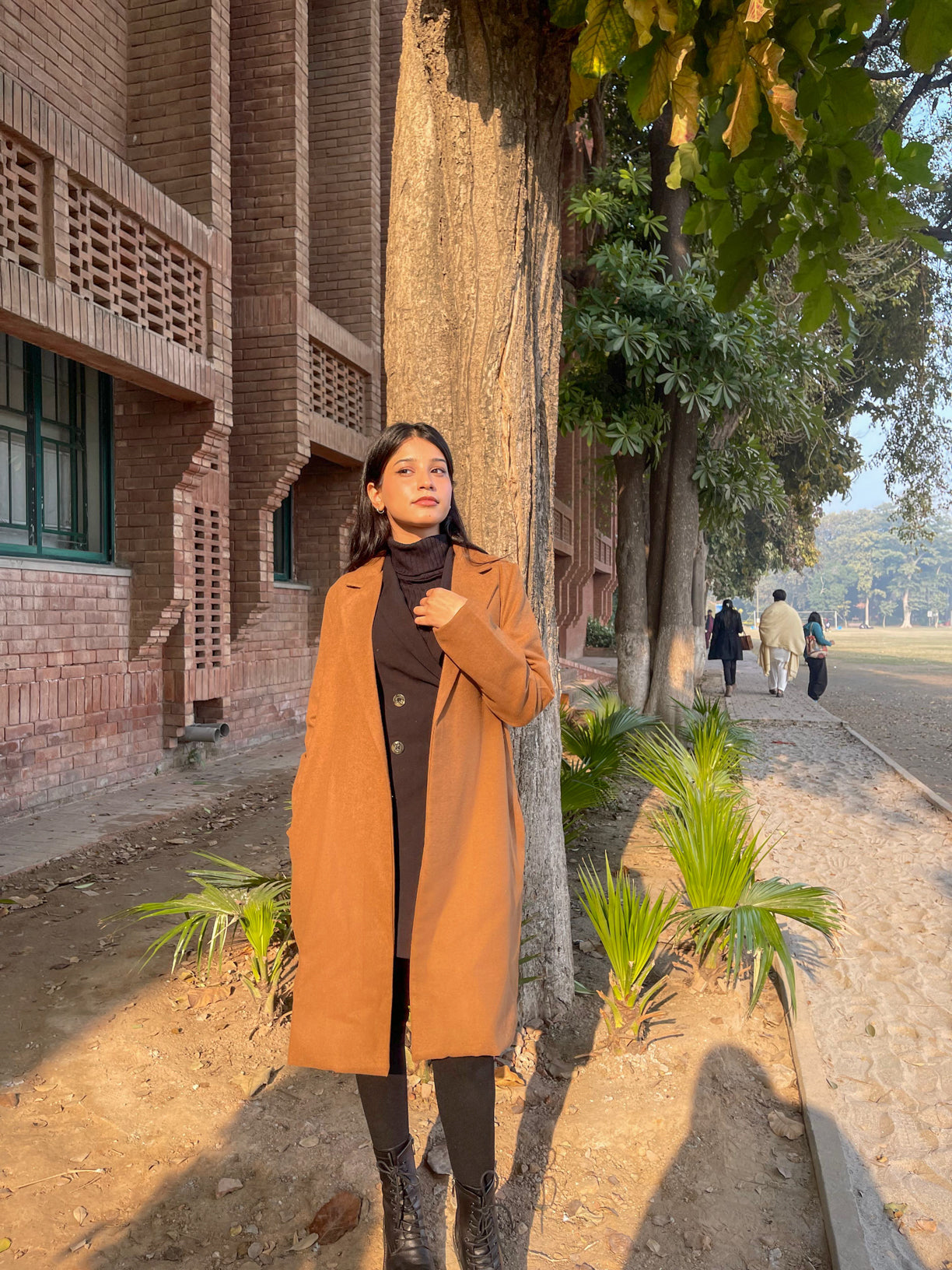 Camel Long Wool Coat