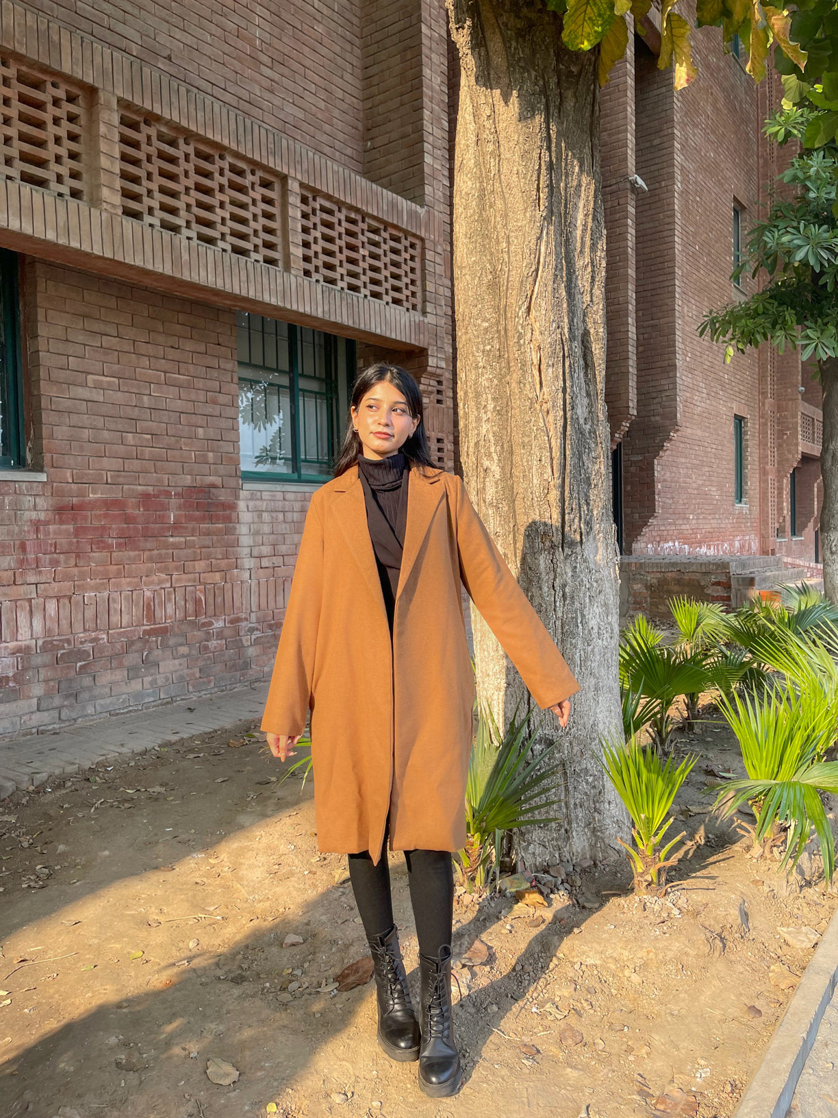 Camel Long Wool Coat