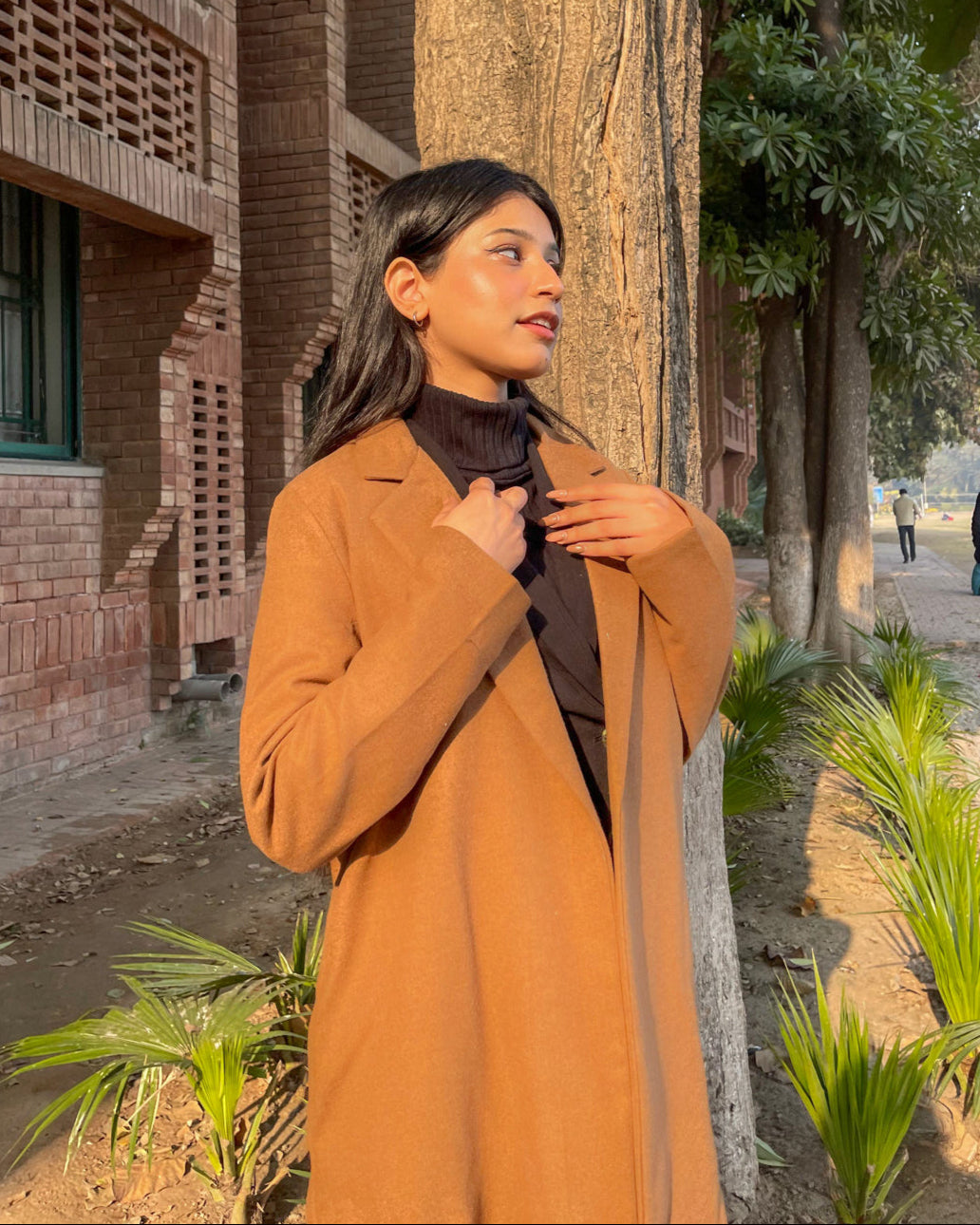 Camel Long Wool Coat