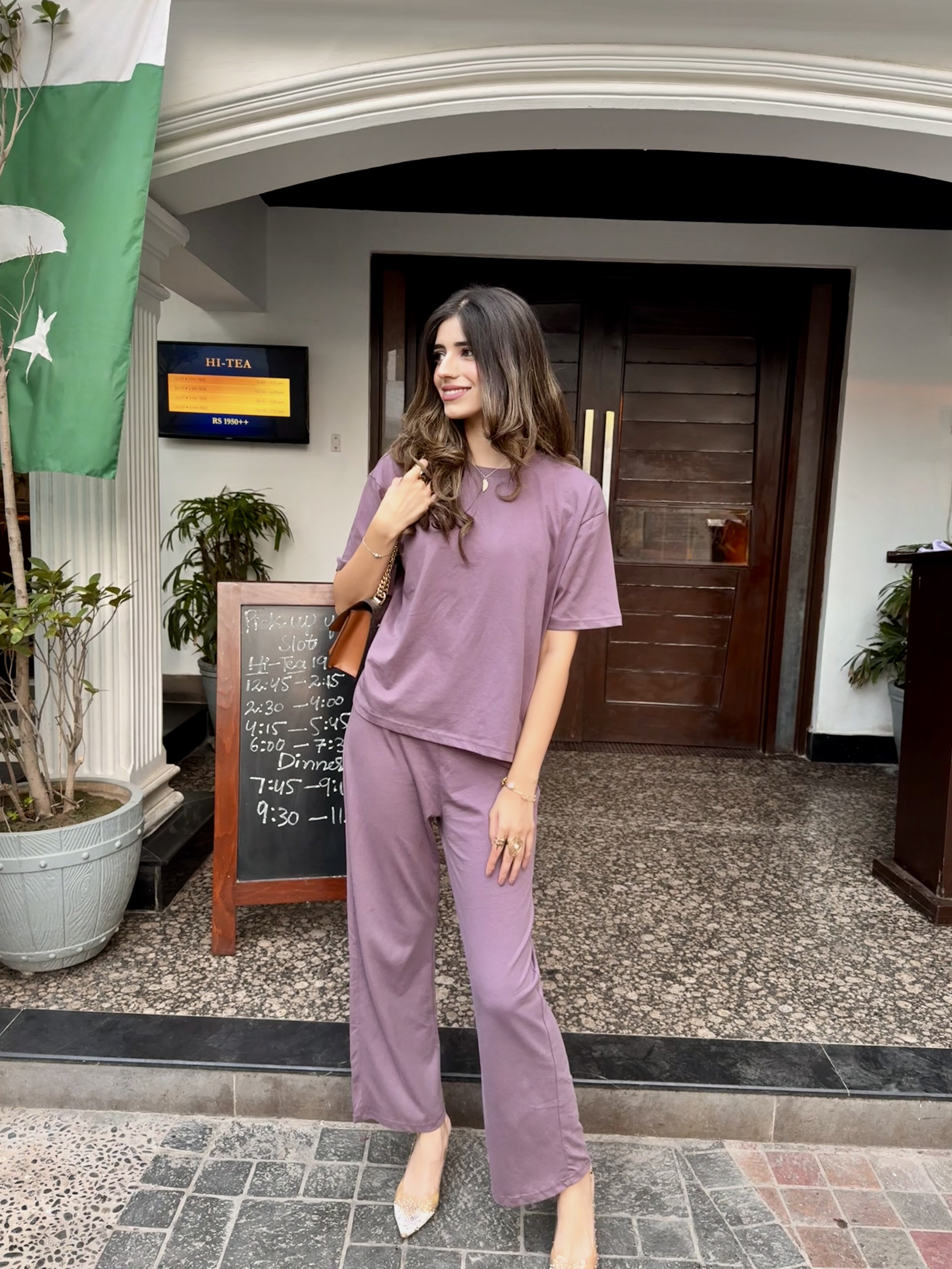 Dull Pink Jersey Co-ord Set