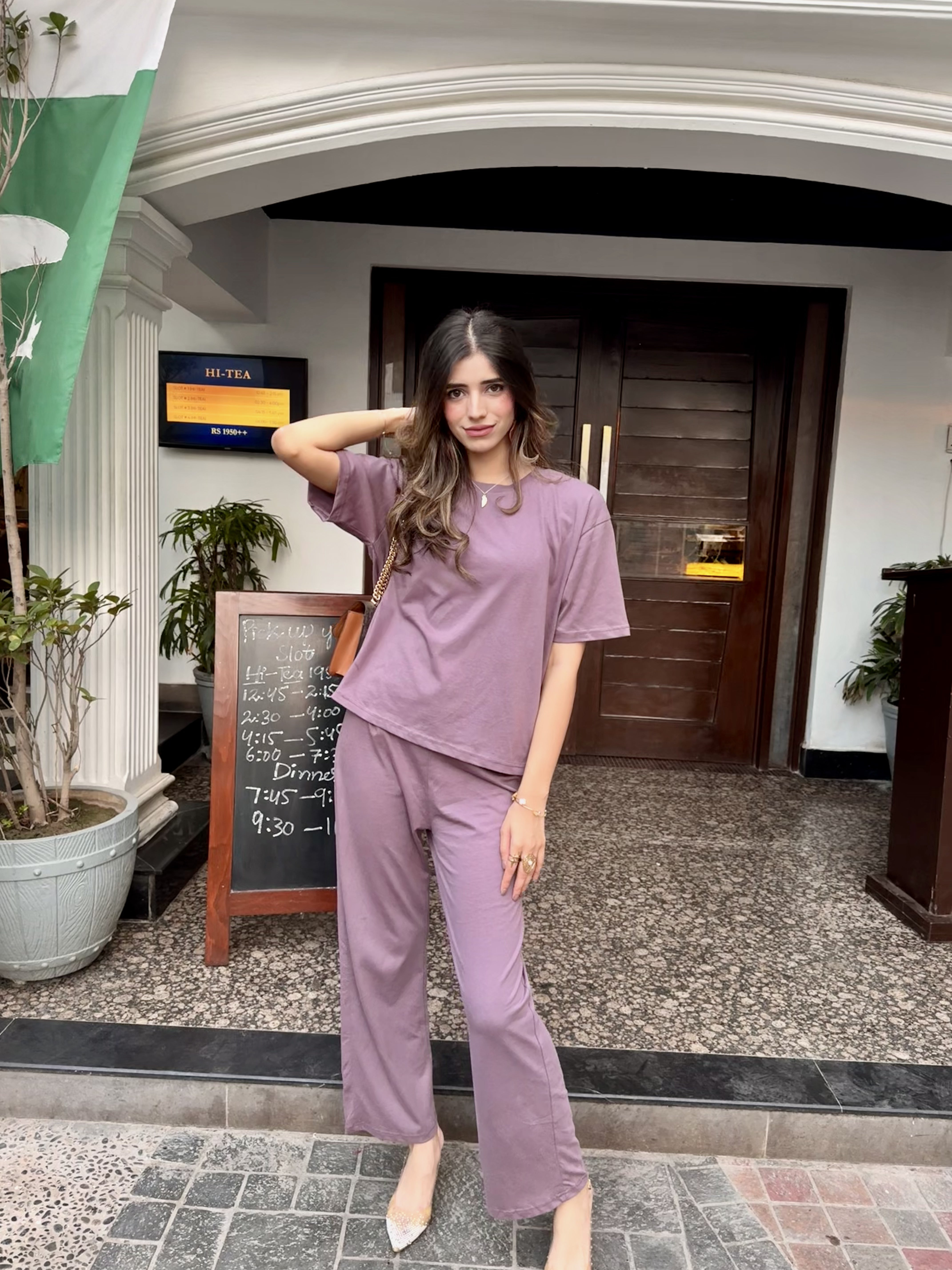 Dull Pink Jersey Co-ord Set