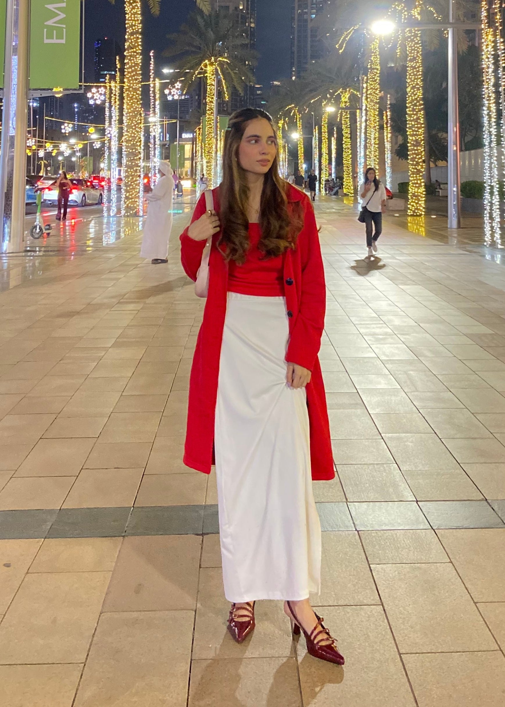 Off White Interlock Knit Skirt