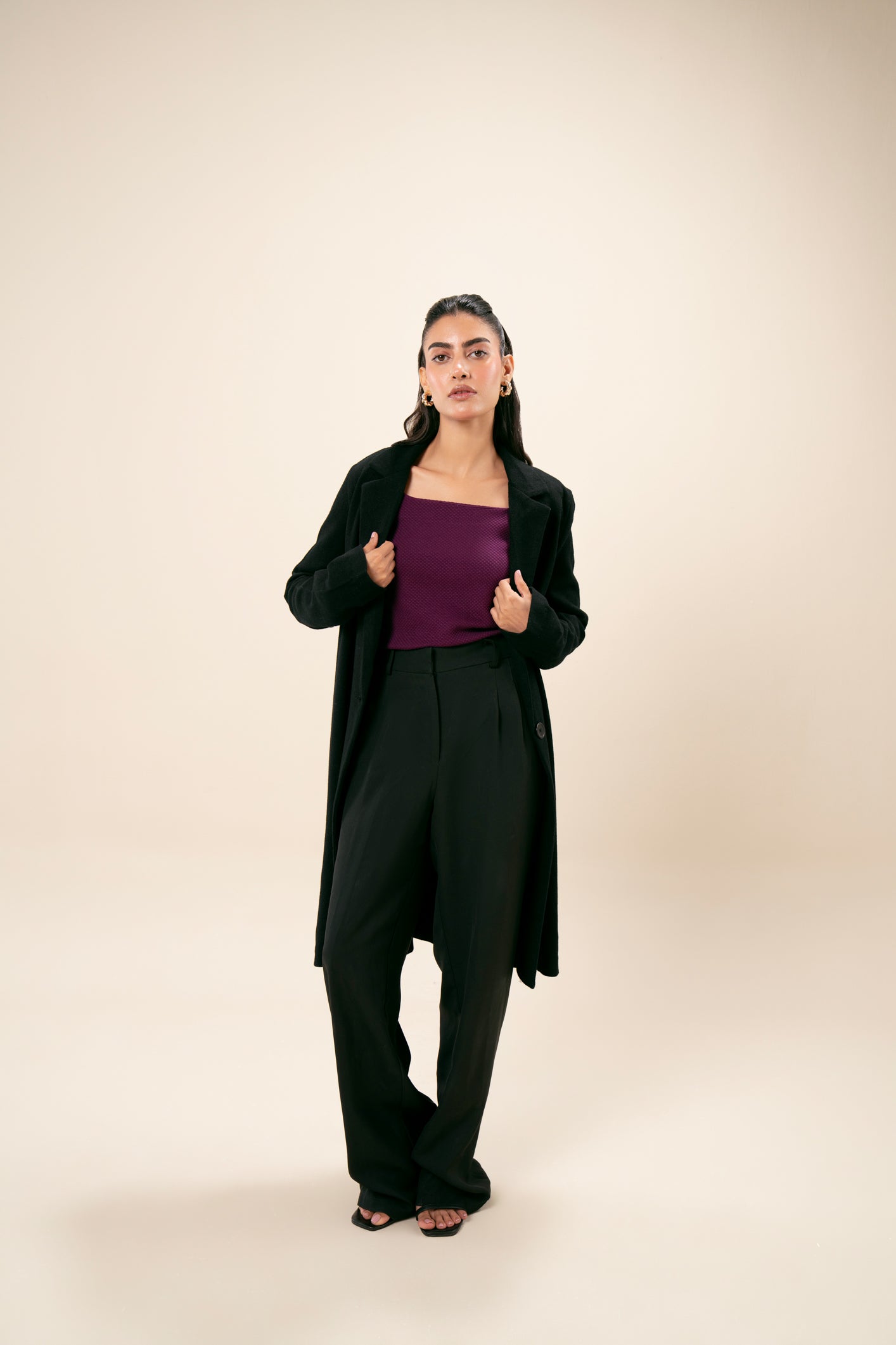 Black Long Wool Coat