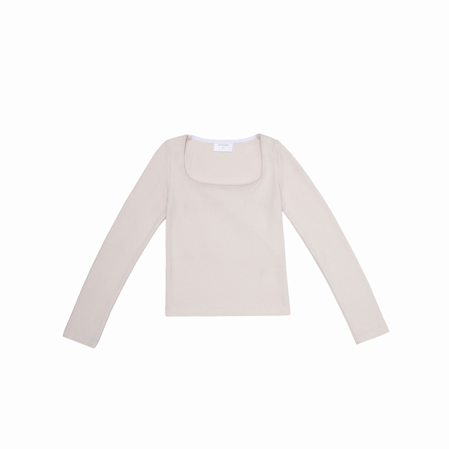 Off White Drop Needle Square Neck Top