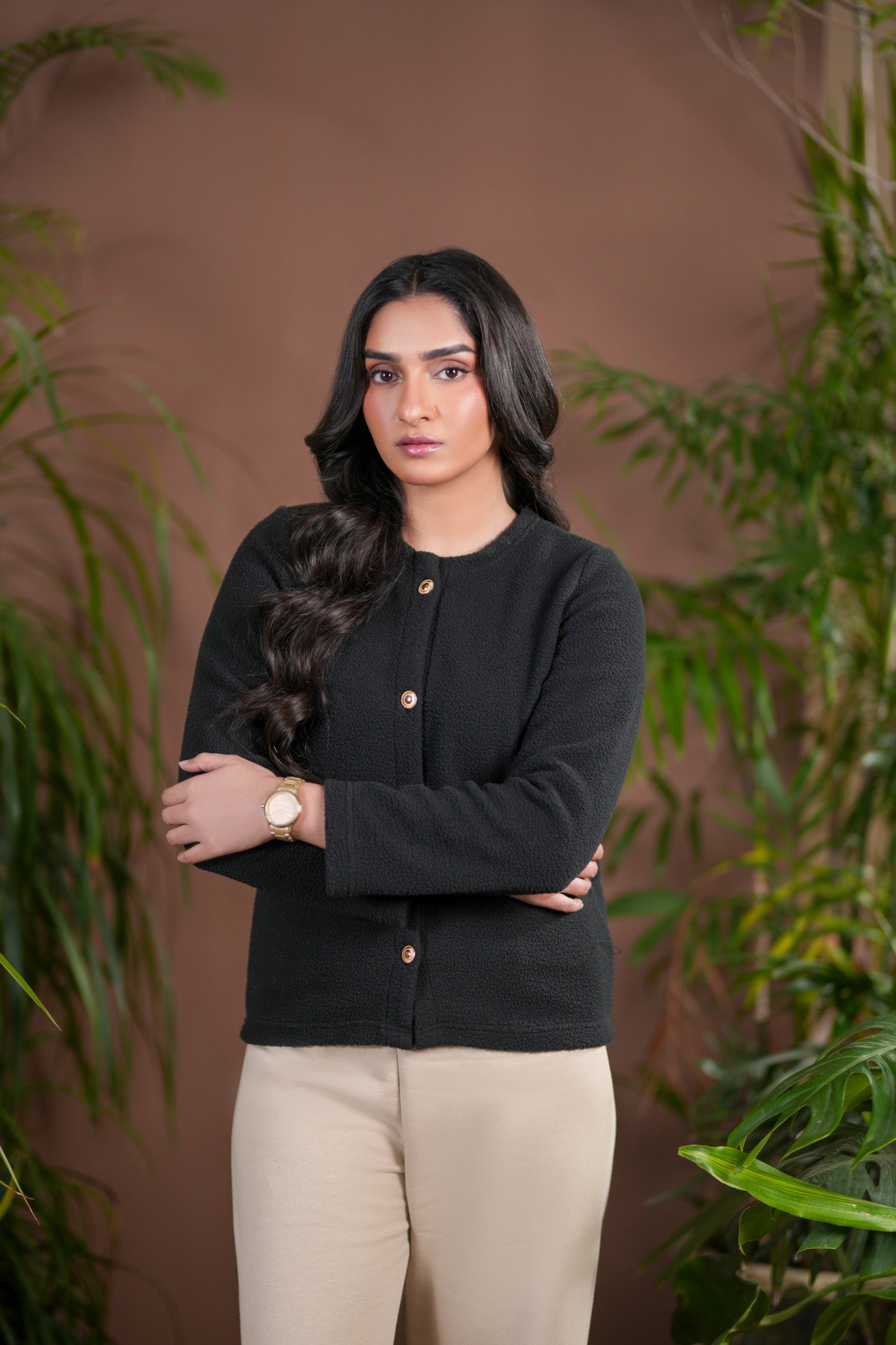 Black Sherpa Button Down