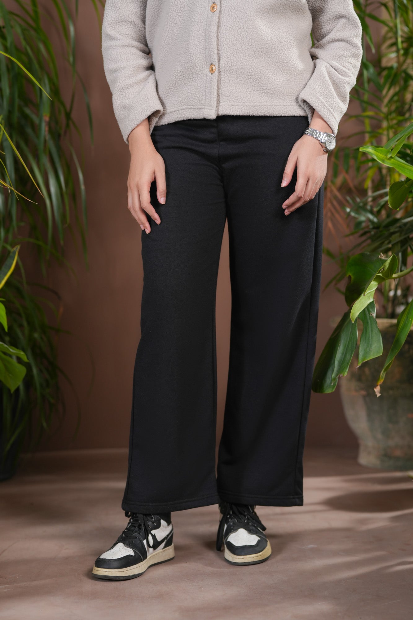 Black Interlock Pants