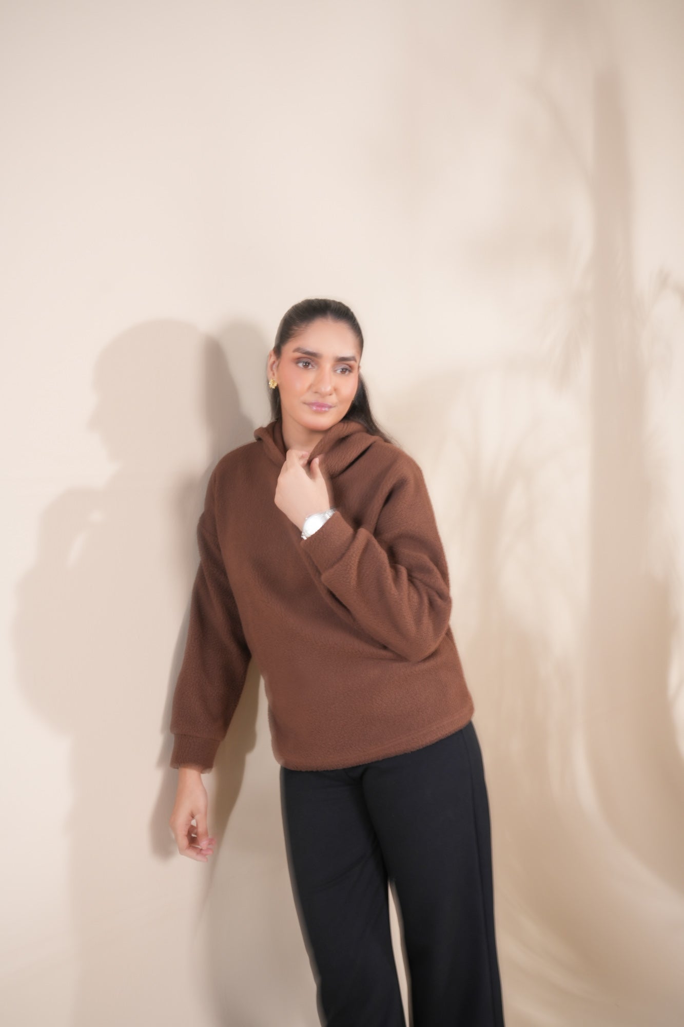Brown Sherpa Hoodie