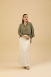 Beige Interlock Knit Skirt